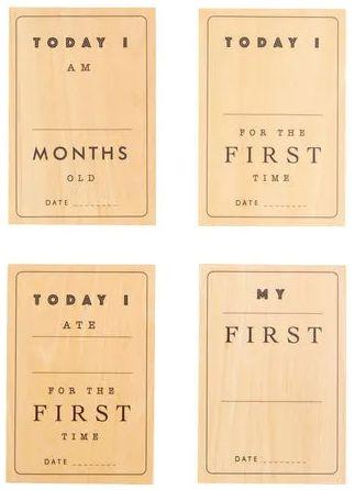 All4Ella  Personalised Milestone Cards - Timber - Over Stock