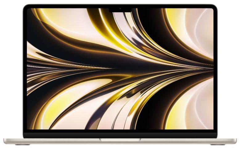 MacBook Air (2022) 13.6-inch - Apple M2 Chip: 8-Core CPU/8-Core GPU - 256GB - Starlight - 8GB RAM - Excellent