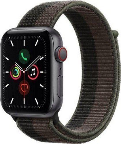 Apple Watch SE 1st Gen (2020) (GPS) - 32GB - 44mm - Space Grey Aluminum Case with Tornado/Gray Rubber Sport Loop Band