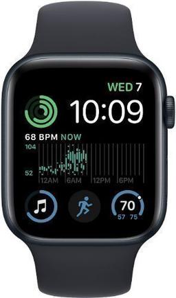 Apple Watch SE 2nd Gen (2022) (GPS) - 32GB - 40mm - Midnight Aluminum Case with Midnight Rubber Sport Band - Small/Medium Size