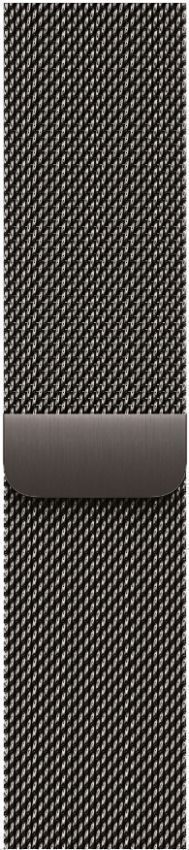 Apple Watch Series 10 (Cellular + GPS) - 64GB - 46mm - Natural Titanium Case with Slate Stainless Steel Milanese Loop Band - One Size