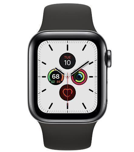 Apple  Watch Series 5 - 32GB - GPS - 40mm - Space Grey - Aluminum - Black - Sport Band - Rubber - Acceptable