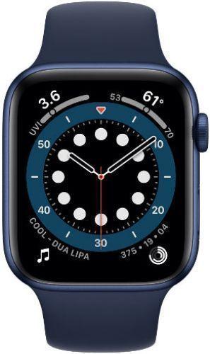 Apple Watch Series 6 (Cellular + GPS) - 32GB - 44mm - Blue Aluminum Case with Deep Navy Rubber Sport Band