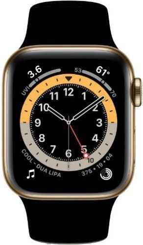 Apple  Watch Series 6 - 32GB - Cellular + GPS - 40mm - Gold - Aluminum - Black - Sport Band - Rubber - Acceptable