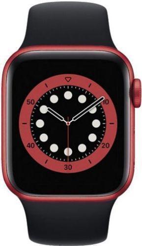 Apple  Watch Series 6 - 32GB - Cellular + GPS - 40mm - Red - Aluminum - Black - Sport Band - Rubber - Good