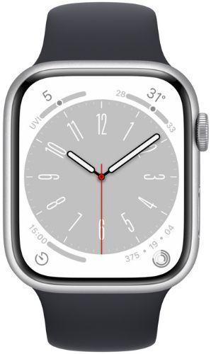 Apple Watch Series 8 (GPS) - 32GB - 45mm - Silver Aluminum Case with Midnight Rubber Sport Band
