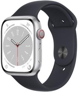 Apple Watch Series 8 (GPS) - 32GB - 45mm - Silver Aluminum Case with Midnight Rubber Sport Band