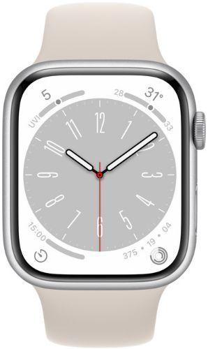 Apple Watch Series 8 (GPS) - 32GB - 41mm - Silver Aluminum Case with Starlight Rubber Sport Band