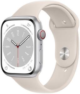 Apple Watch Series 8 (GPS) - 32GB - 41mm - Silver Aluminum Case with Starlight Rubber Sport Band