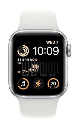 Apple Watch Series 9 (GPS) - 64GB - 45mm - Silver Aluminum Case with White Rubber Sport Band - One Size