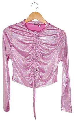 Asos Long Sleeve Blouse 16 - Sparkly Pink