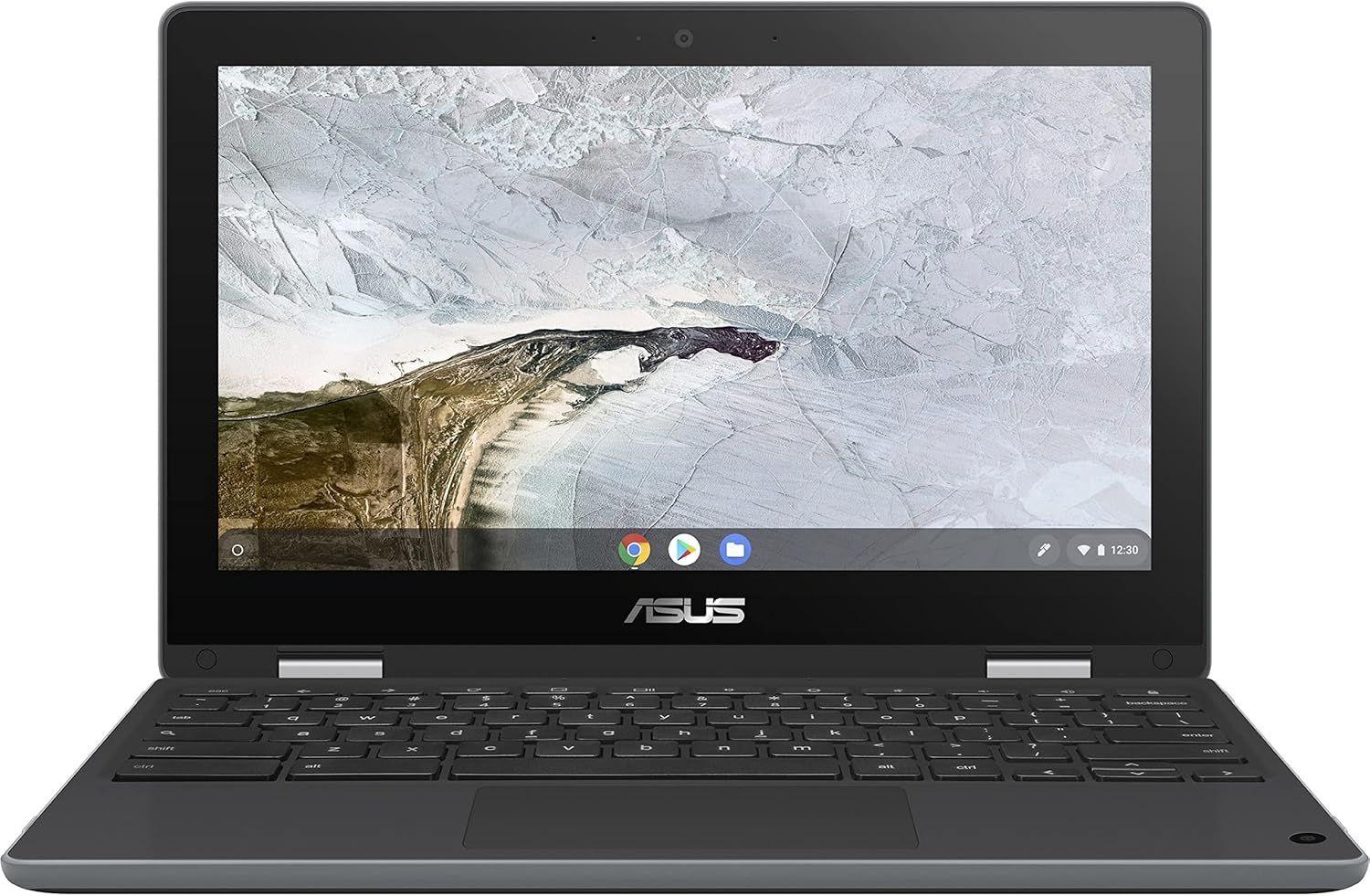 Asus Chromebook Flip C214 Laptop 11.6" - Intel Celeron N4000 1.1GHz - 32GB -  Dark Grey - 4GB RAM - 11.6 Inch - Excellent