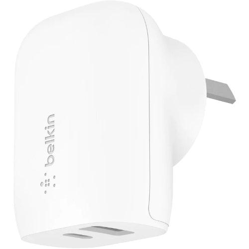 Belkin  BOOST↑CHARGE™ Dual Wall Charger with PPS 37W (AU) - White - Brand New