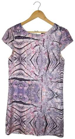 Dotti Patterned Mini Dress 12 - Purple