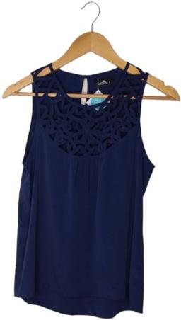 Dotti Sleeveless Blouse 8 - Navy Blue