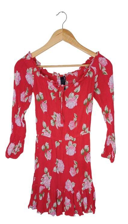 Factorie  Floral Mini Dress XS - Red - Excellent