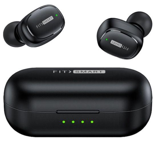 FitSmart  Wireless Ear Buds with Charging Case - Black - Brand New