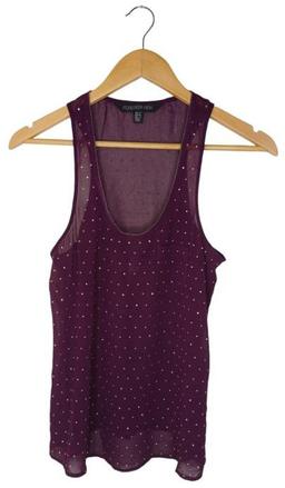 Forever New Diamonte Sleeveless Blouse 8 - Deep Purple