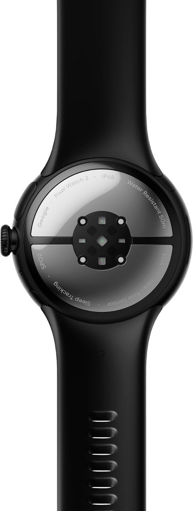 Google Pixel Watch 2 (Bluetooth) - 32GB - 1.2 inch - Matte Black Aluminum Case with Obsidian Fluoroelastomer Active Band