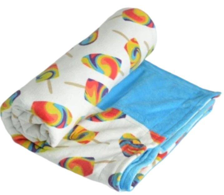 Itti Bitti Cot Blanket - Chillin' w/ Azure Contrast