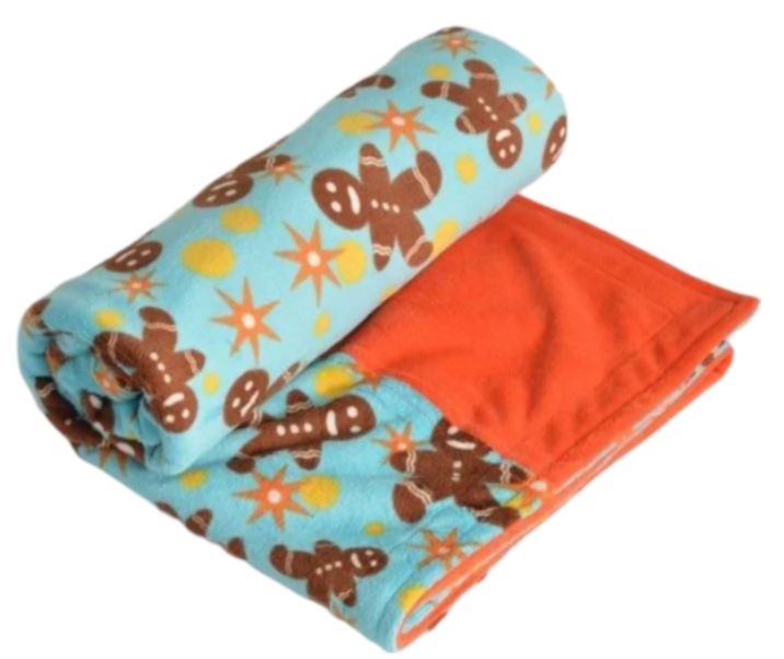 Itti Bitti Cot Blanket - Gingerbread W/ Orange Contrast