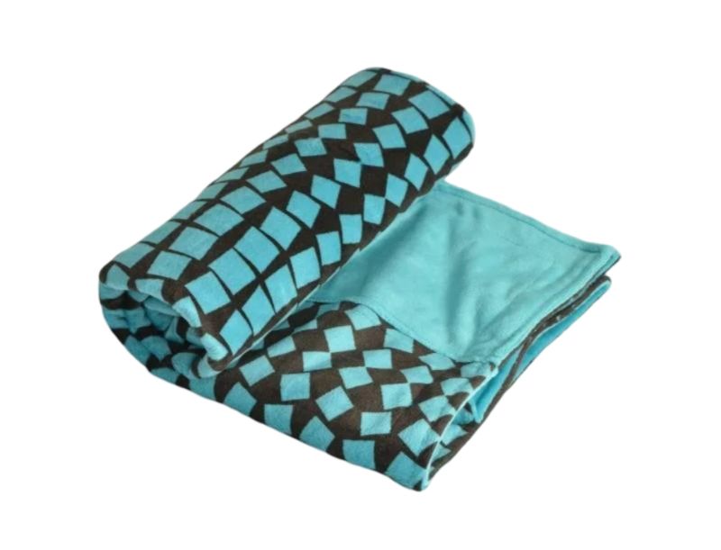 Itti Bitti Cot Blanket - Rebound w/ Teal Contrast