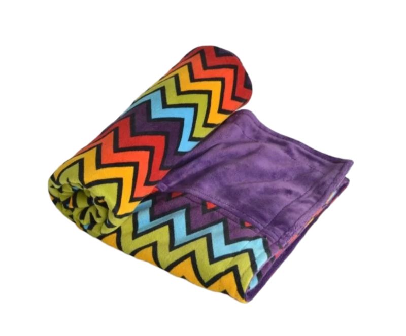 Itti Bitti Cot Blanket - Shazam w/ Mulberry Contrast