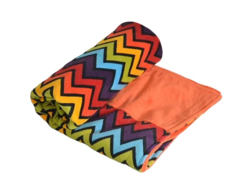 Itti Bitti Cot Blanket - Shazam w/ Papaya Contrast