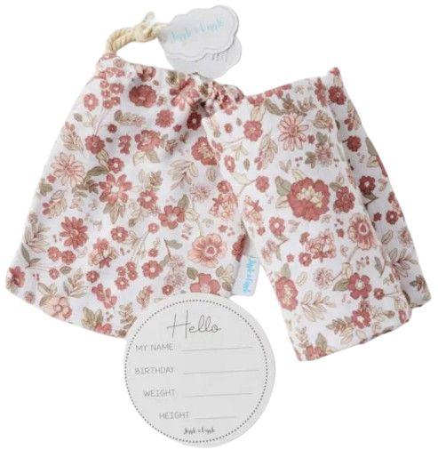Jiggle & Giggle  Muslin Wrap & Arrival Card - Juliet - Over Stock