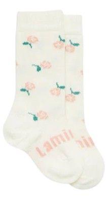 Lamington  Merino Wool Baby Knee High Socks (0-3 Months) - Rosie - Over Stock