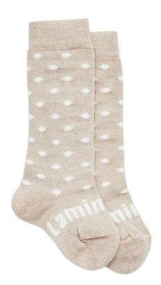 Lamington  Merino Wool Baby Knee High Socks (0-3 Months) - Truffle - Over Stock