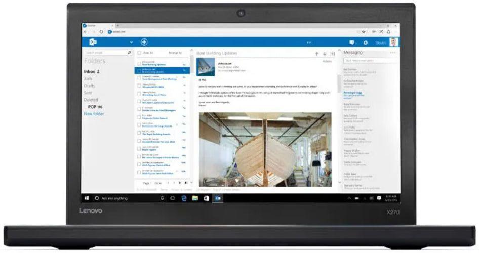 Lenovo ThinkPad X270 Laptop 12.5" - Intel Core i5-6200U 2.3GHz - 256GB - Black - 8GB RAM - 12.5 Inch - Good