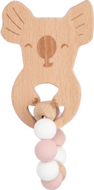 My Little Giggles Koko Koala Ring Teether - Dusky Rose - Brand New