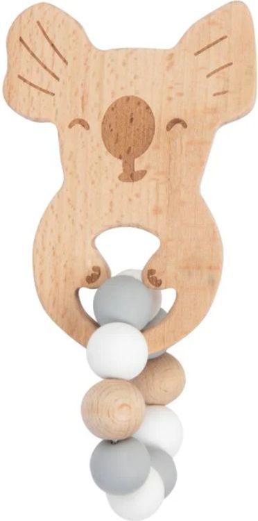 My Little Giggles Koko Koala Ring Teether - Light Grey - Brand New