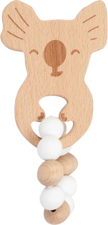 My Little Giggles Koko Koala Ring Teether - Natural/White - Brand New