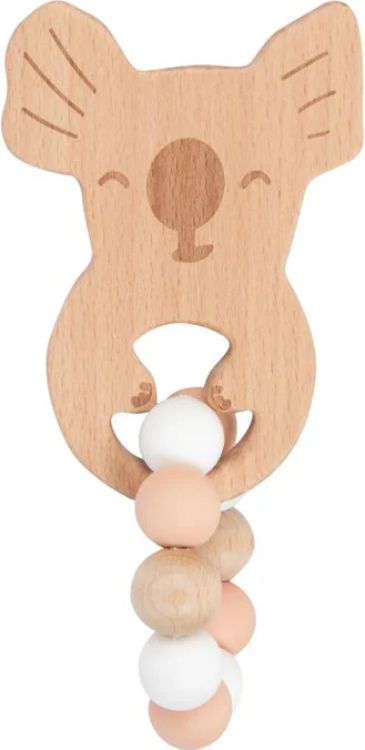 My Little Giggles Koko Koala Ring Teether - Peachy - Brand New