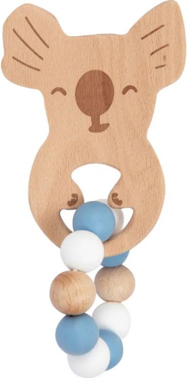 My Little Giggles Koko Koala Ring Teether - Powder Blue - Brand New