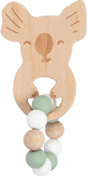 My Little Giggles Koko Koala Ring Teether - Sage - Brand New