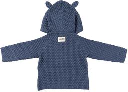 Ponchik Babies + Kids Bear Hood Knit Cardigan (3 - 6M) - Slate