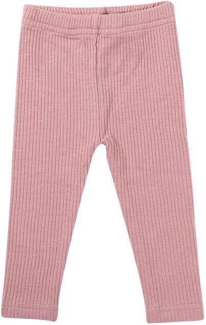 Ponchik Babies + Kids  Cotton Ribbed Leggings (4 Years Old) - Carnation - Over Stock