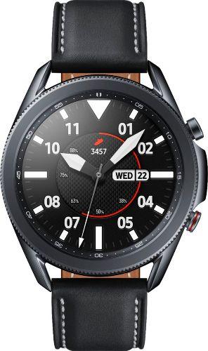 Samsung  Galaxy Watch3 - 8GB - Mystic Black-Stainless Steel-Leather Strap-Black - Bluetooth - 45mm - Mystic Black - Stainless Steel - Black - Leather Strap - Leather - Excellent