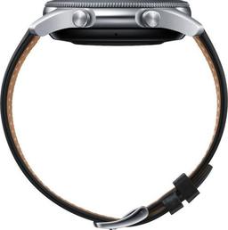 Samsung Galaxy Watch3 (Bluetooth) - 8GB - 41mm - Mystic Silver Stainless Steel Case with Black Leather Leather Strap