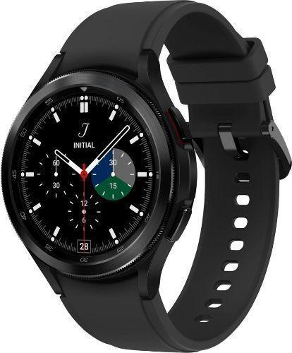 Samsung Galaxy Watch4 (Bluetooth + LTE) - 16GB - 42mm - Black Classic (Stainless Steel) Case with Black Fluoroelastomer Ridge Sports Band