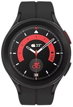 Samsung  Galaxy Watch5 Pro - 16GB - Bluetooth + LTE - 45mm - Black Titanium - Titanium - Black Titanium - Silicone - Excellent