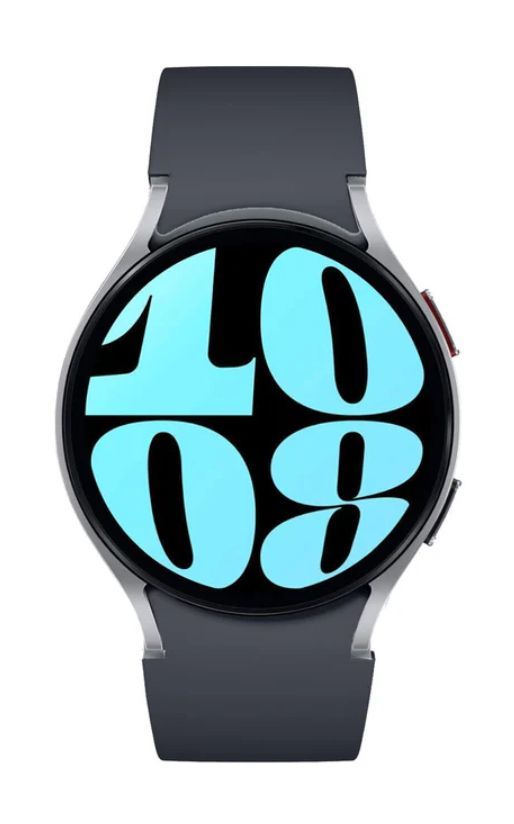 Samsung Galaxy Watch6 (Bluetooth + LTE) - 16GB - 47mm - Silver Aluminum Case with Black Hybrid Eco-Leather Sports Band