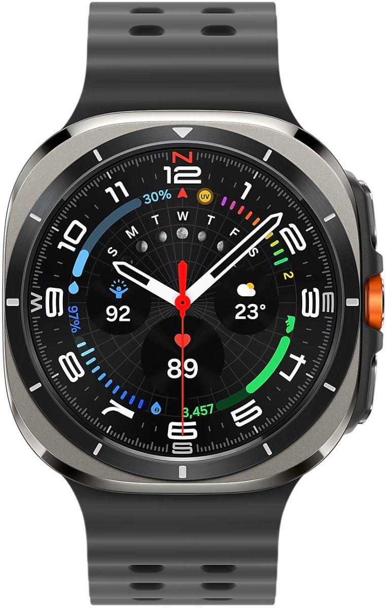 Galaxy Watch Ultra - 32GB - 47mm - Titanium Silver Titanium Case with Dark Grey Silicone Marine Band