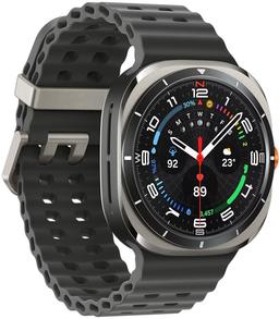 Galaxy Watch Ultra - 32GB - 47mm - Titanium Silver Titanium Case with Dark Grey Silicone Marine Band