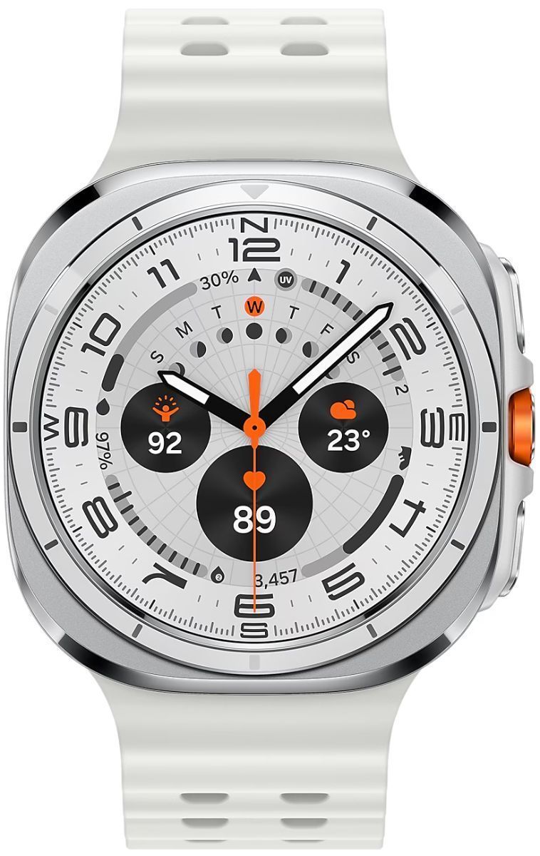 Galaxy Watch Ultra - 32GB - 47mm - Titanium White Titanium Case with White Silicone Marine Band