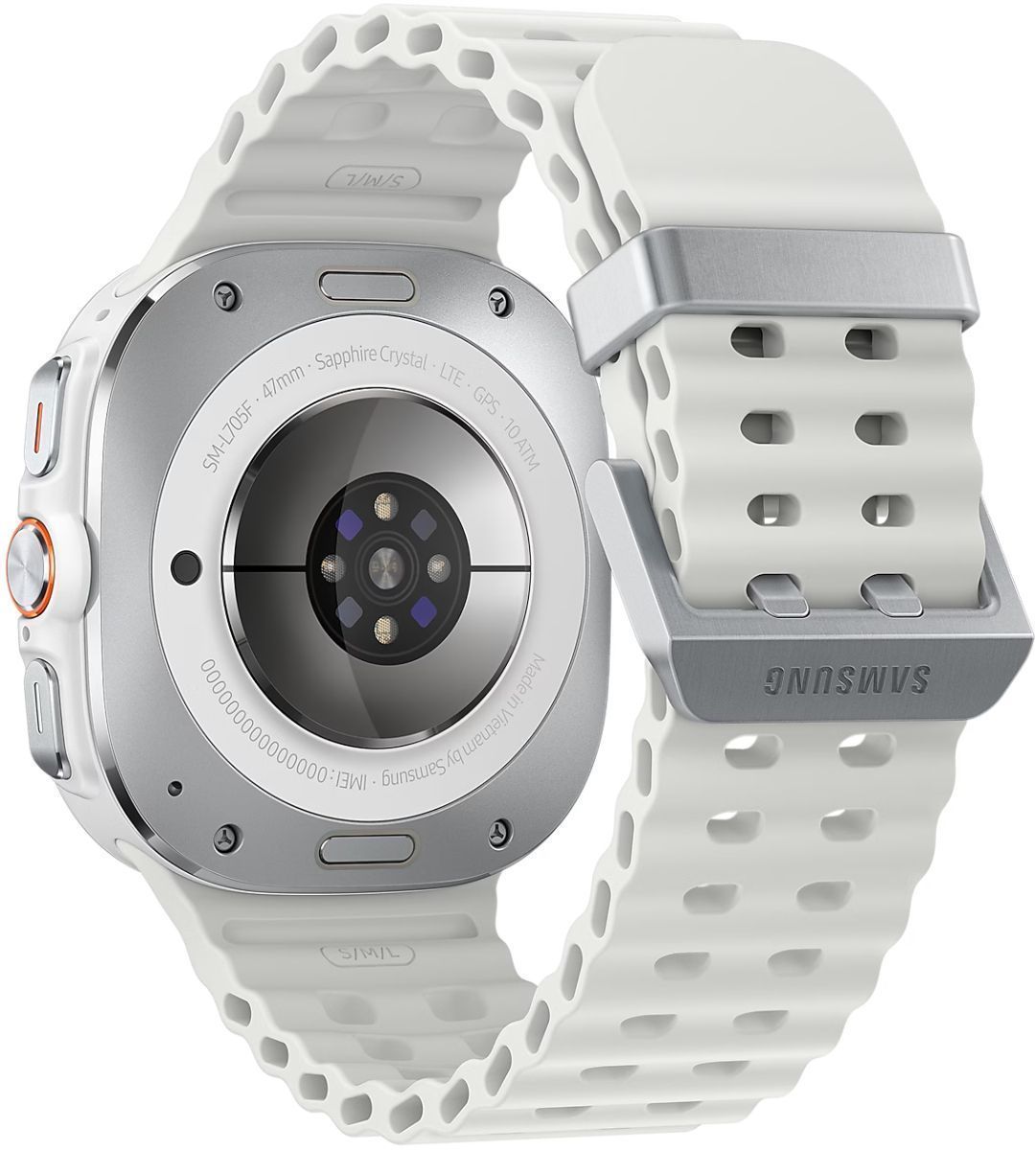 Galaxy Watch Ultra - 32GB - 47mm - Titanium White Titanium Case with White Silicone Marine Band