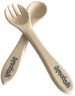 Smoosh Fork and Spoon Set - Latte